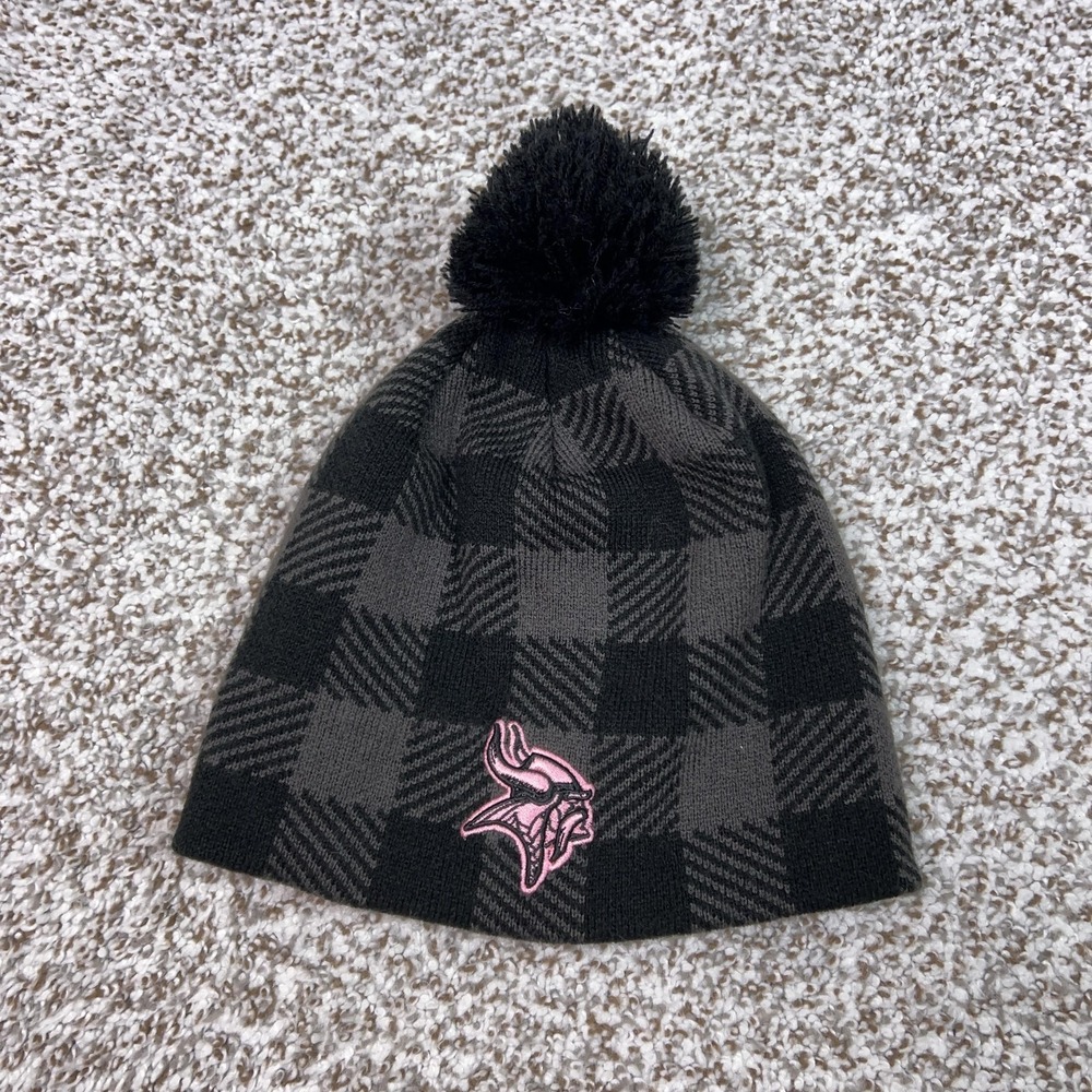 Minnesota Vikings‎ Hat Beanie Womens One Size Gray NFL Football NFL Team Apparel
